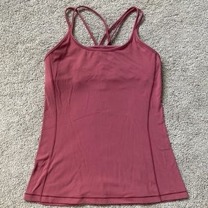 Good condition pink lululemon work out top!